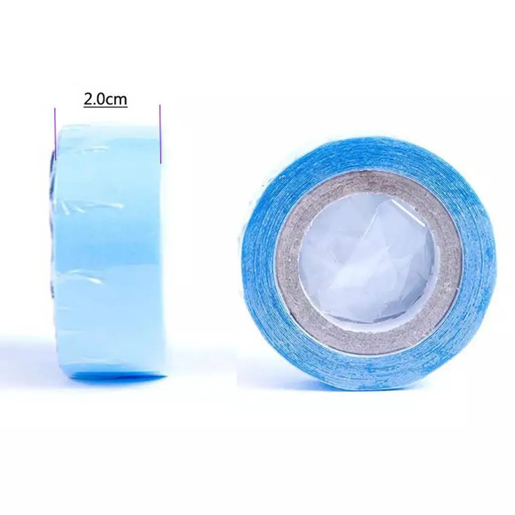 1 Roll Waterproof Skin Adhesive Ultra Thin Double Sided Tape Blue 0.8/1.0/1.27CM 36 Yards Lace Wig Glue Hair Tape