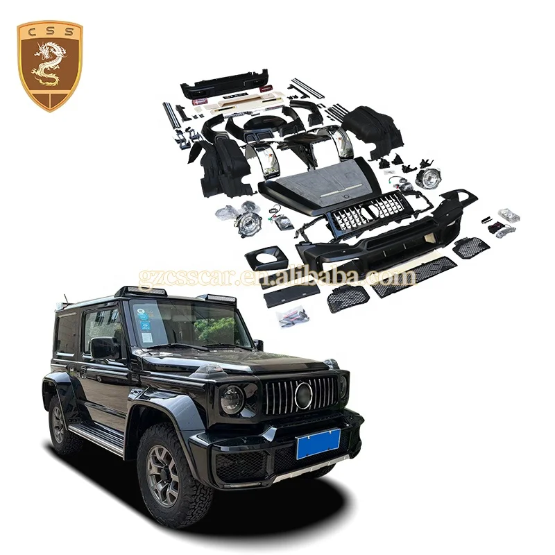 Обновленный комплект широких колесных крыльев в стиле BRAB800 для Suzuki Jimny Bodykit AMG, крышка двигателя, автомобильный бампер, полный комплект деталей кузова