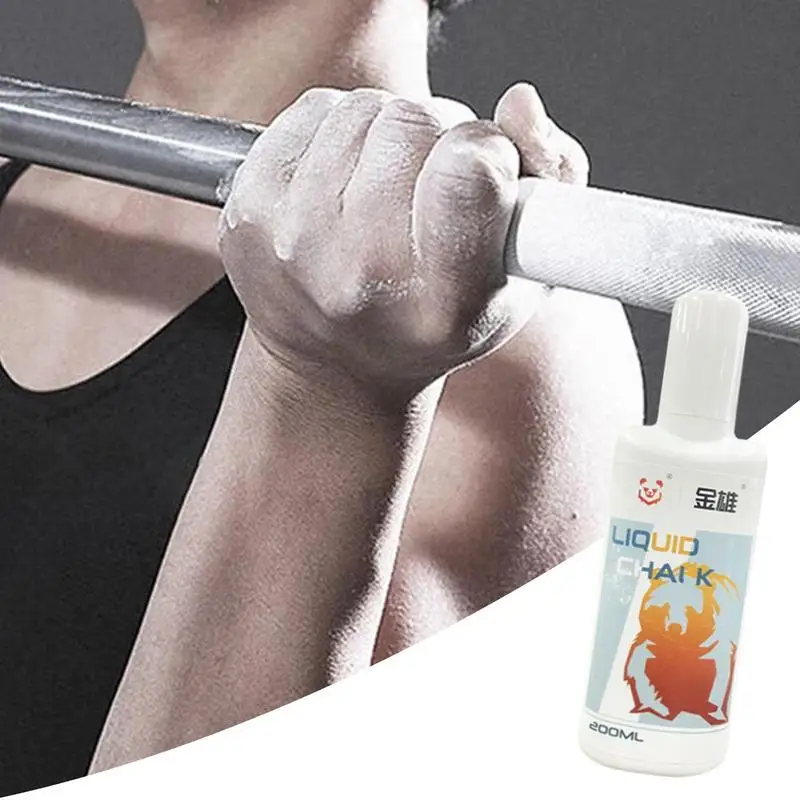 200ml Sports Fitness Liquid Skid Powder Safety Protection Horizontal Bar Weightlifting Workout Badminton Skid Sports Liquidchalk