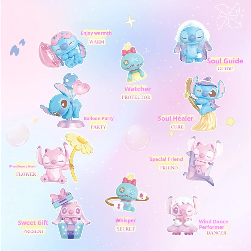 

Новая милая серия Kawaii Stitch Stone Adventure, слепая коробка, настольные украшения, подарки для хороших друзей.