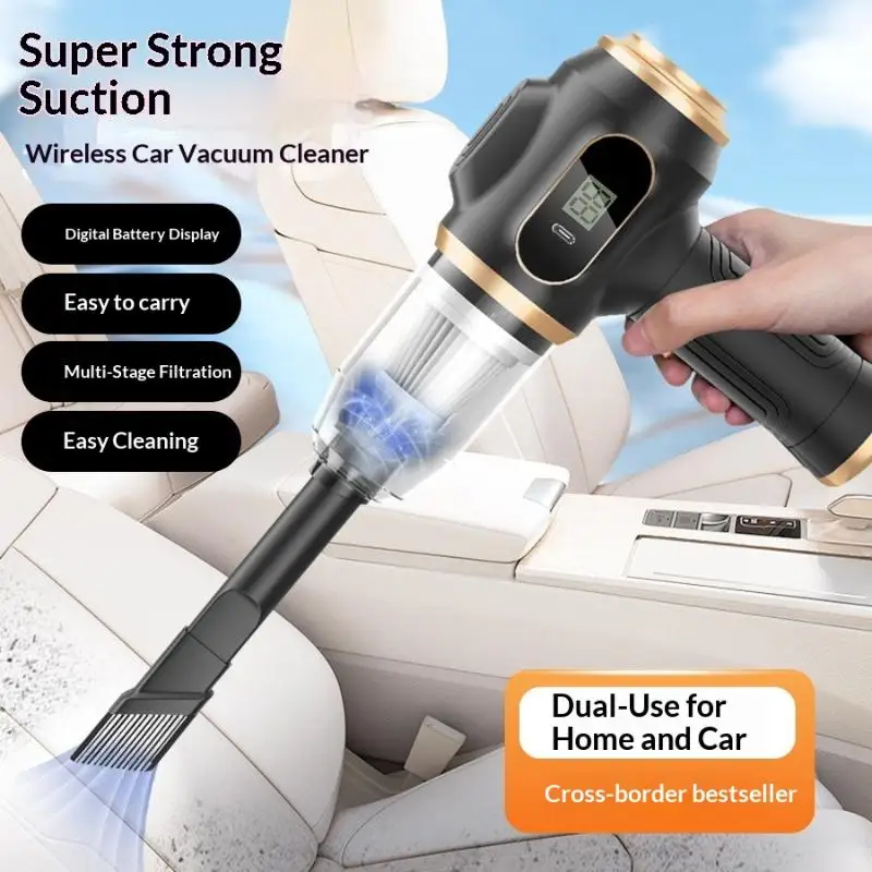Cordless Handheld Vacuum Cleaner Suction Vacuum Cleaner Can Absorb Dust Debris Pet Hair Multi-functional Household Car