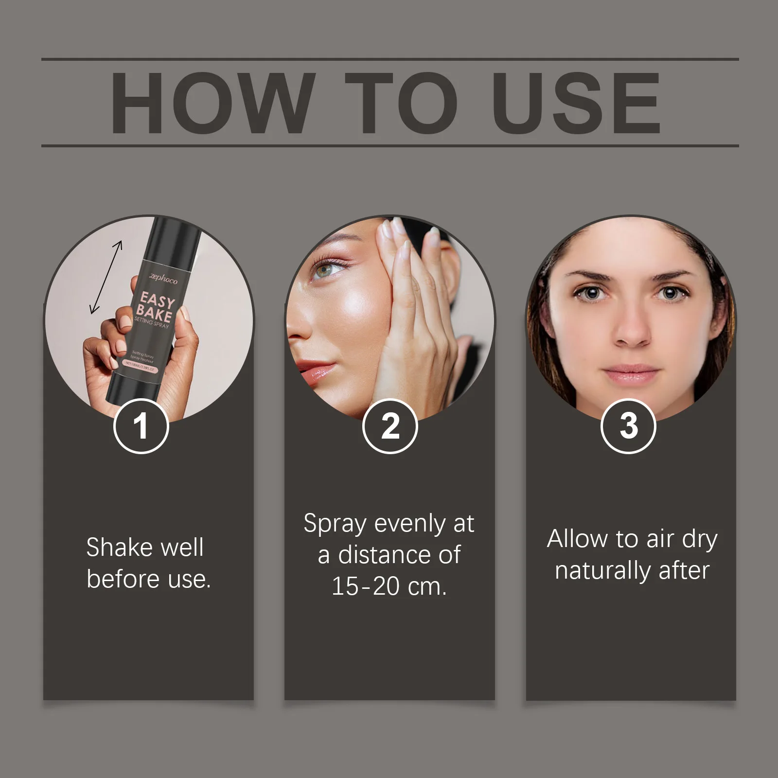 Zephoco Hyaluronic Acid Makeup Setting Spray Oil Control Refreshing Quick Fixer Lasting Sweatproof Make Up Matte Setting Sprays