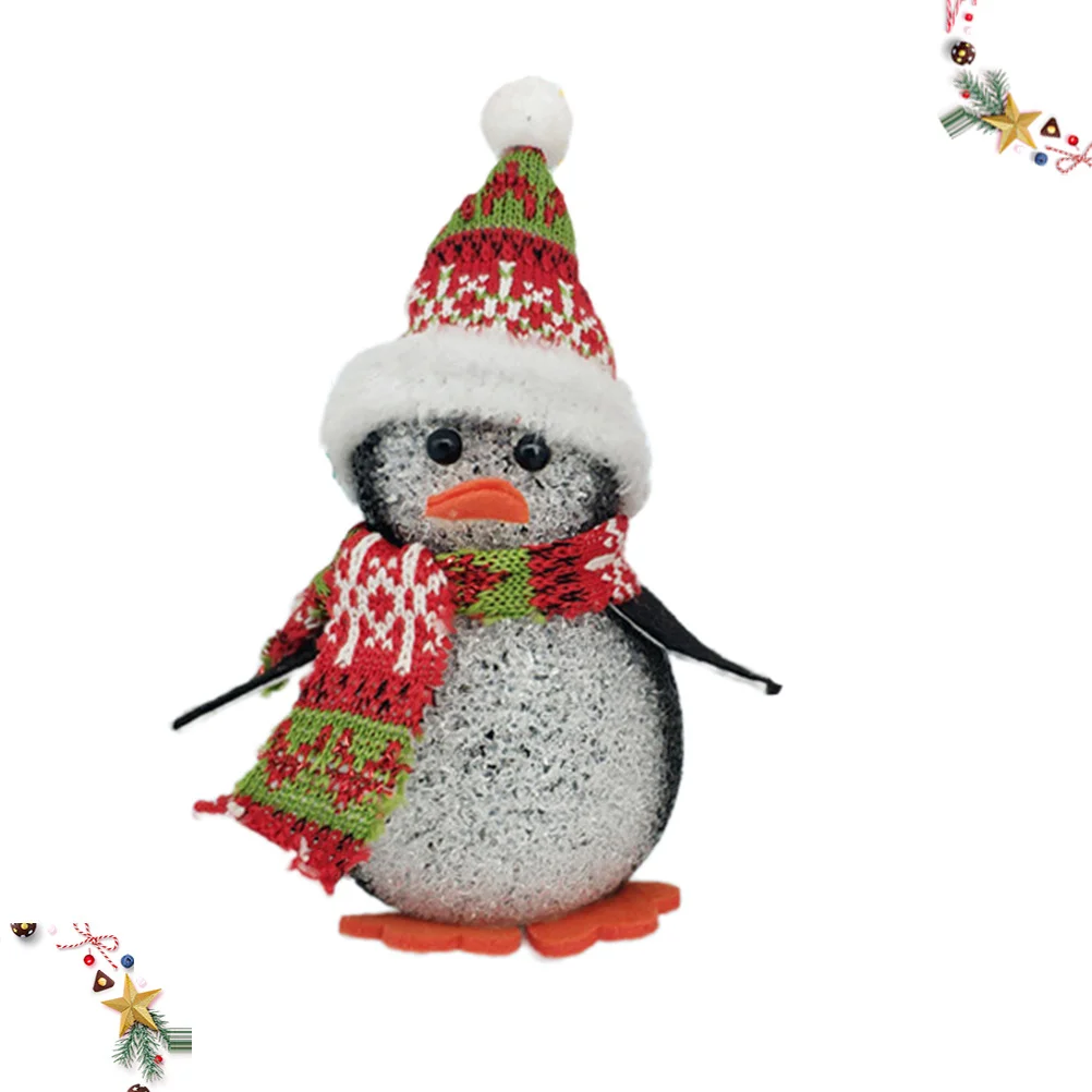 

4Pcs LED Penguin Night Light Cartoon Colorful Crystal Lamp for Bedroom Home Christmas Decoration Penguin Light Toy