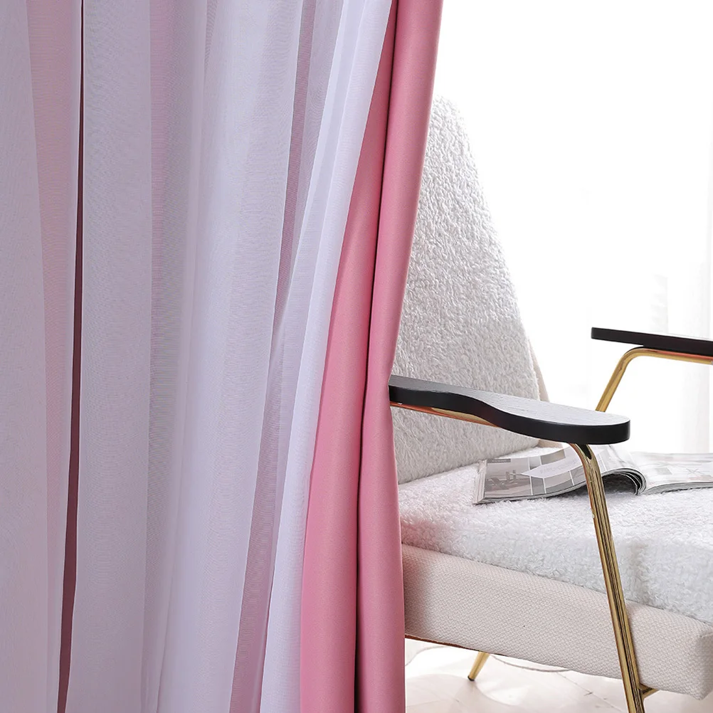 1 Uds. Material de cortina opaca profesional para sala de estar dormitorio ventanas rosa 200x100cm decoración elegante del hogar