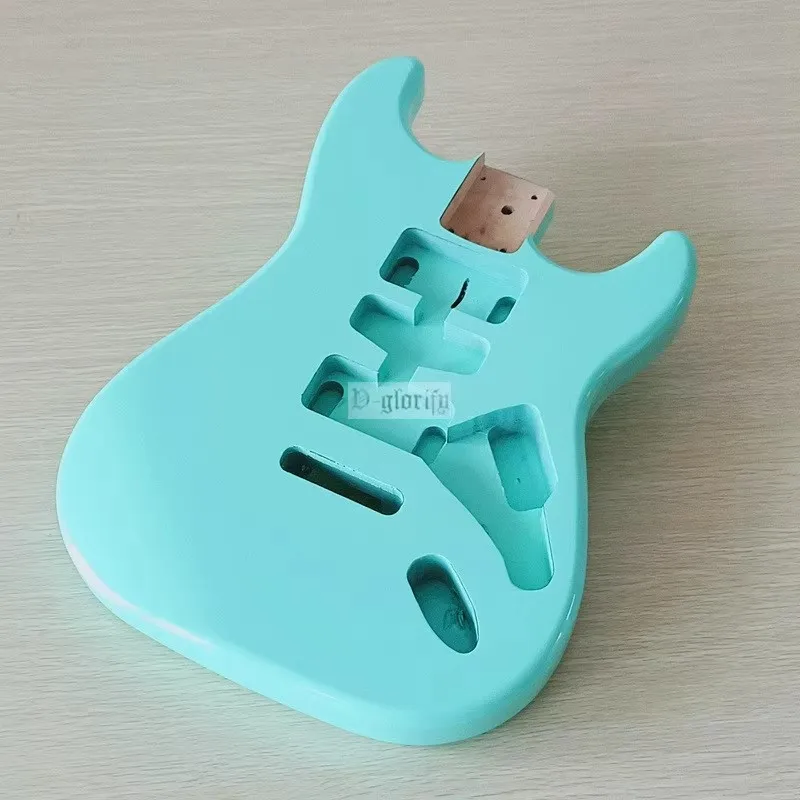 Metal Champagne gold electric guitar body poplar guitar modified DIY student pro surf green body instrument