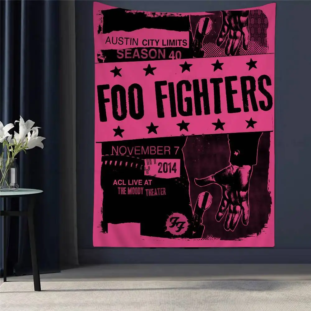 

Foo Fighters Band Colorful Tapestry Wall Hanging Hanging Tarot Hippie Wall Rugs Dorm Wall Art Decor