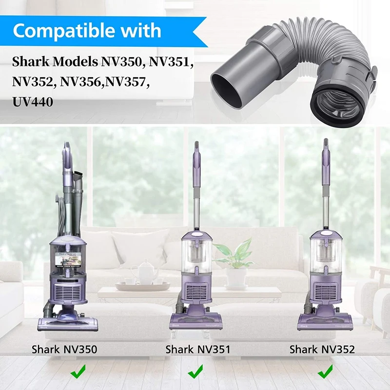 2 Pack Vacuum Floor Nozzle Hose Compatible for Shark Navigator Lift-Away Vacuum Cleaner NV350, NV351, NV352, NV356,NV357 image 2