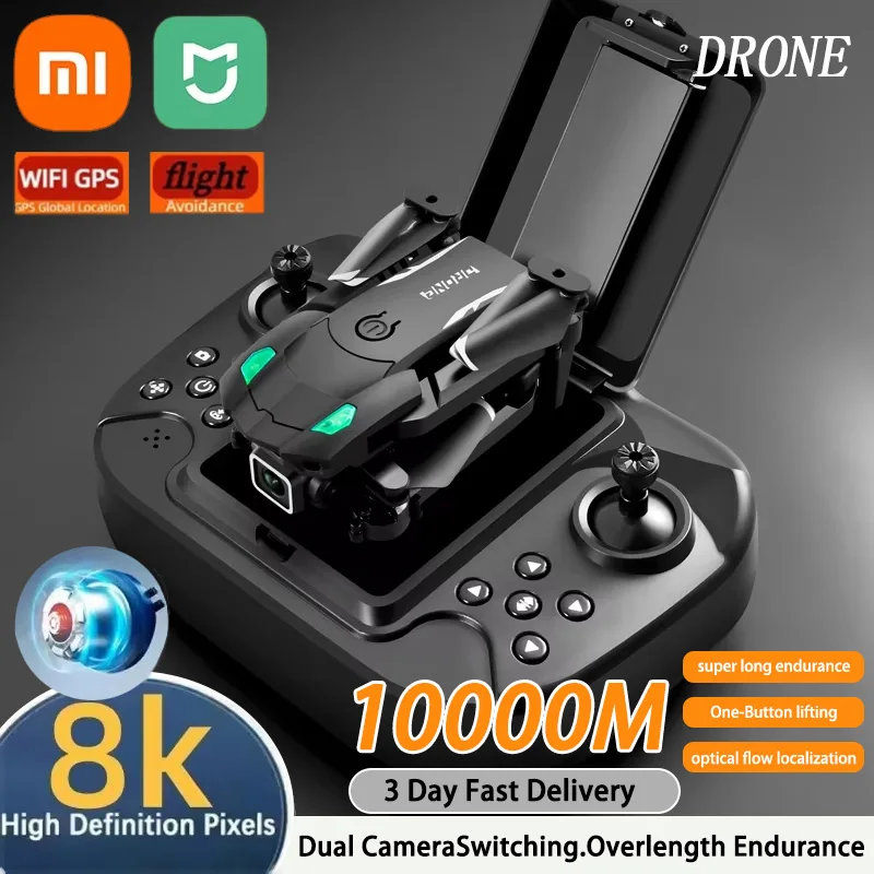 Xiaomi Mini 8K Drone HD Camera Three-Sided Obstacle Avoidance Air Pressure Fixed Height Professional Foldable Quadcopter Toys