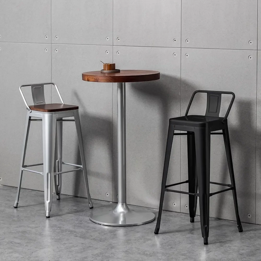 

Metal Bar Stools Hairdressing Bedroom Elegant Minimalist Vanity Height Chair Office Nordic Designer Sillas Bar Furniture