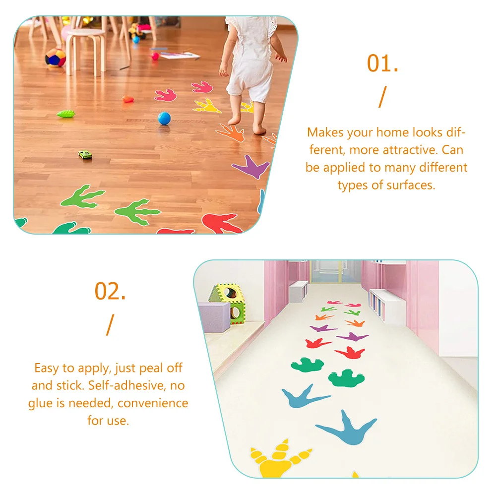 

1 Set Floor Decals For Kids Room Wall Decoration Peel Stick Self-Adhesive Home Decor Dinosaur Floor Stickers Kids Room Stickers