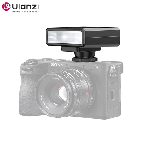 Ulanzi F12 Mini Câmera Flash Speedlite GN12 6500K Padrão Hot Shoe Mount para Sony Canon Nikon Panasonic Olympus DSLR Camera