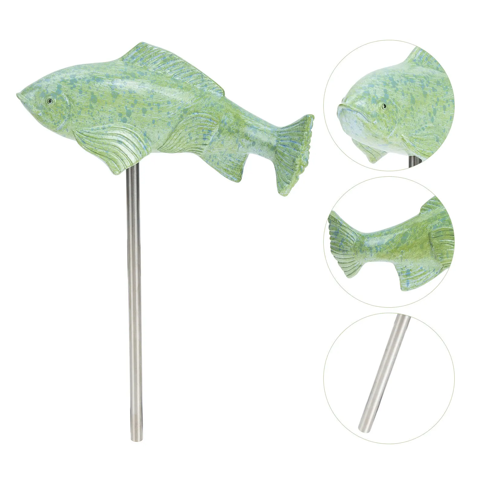 

Koi Resin Craft Fish Shape Stake Ornament For Garden Yard Lawn Outdoor Resin Fish Decoration Ground Inserted Adornment