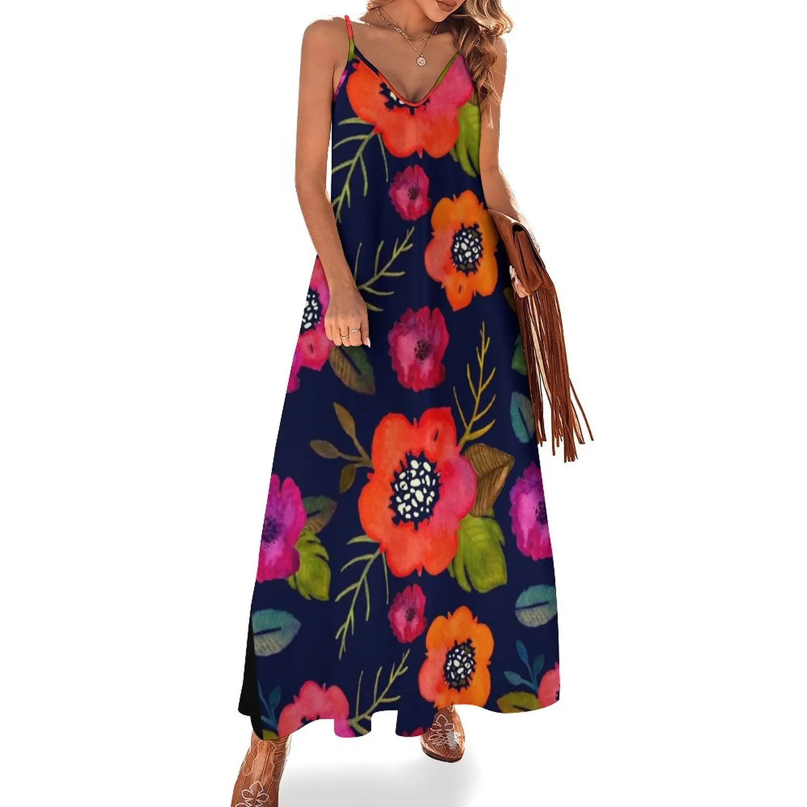 

Symphony de Fleurs Sleeveless Dress summer dresses womens 2024 Women's long dress Dress for girls