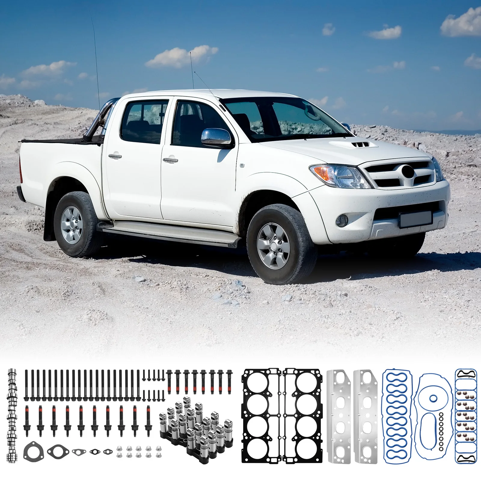 

Camshaft Lifter Kit With Head Gasket Camshaft Valve Lifters & Bolt Set Engine Parts Lifters Cam For 09-16 Dodge Ram 1500 5.7L