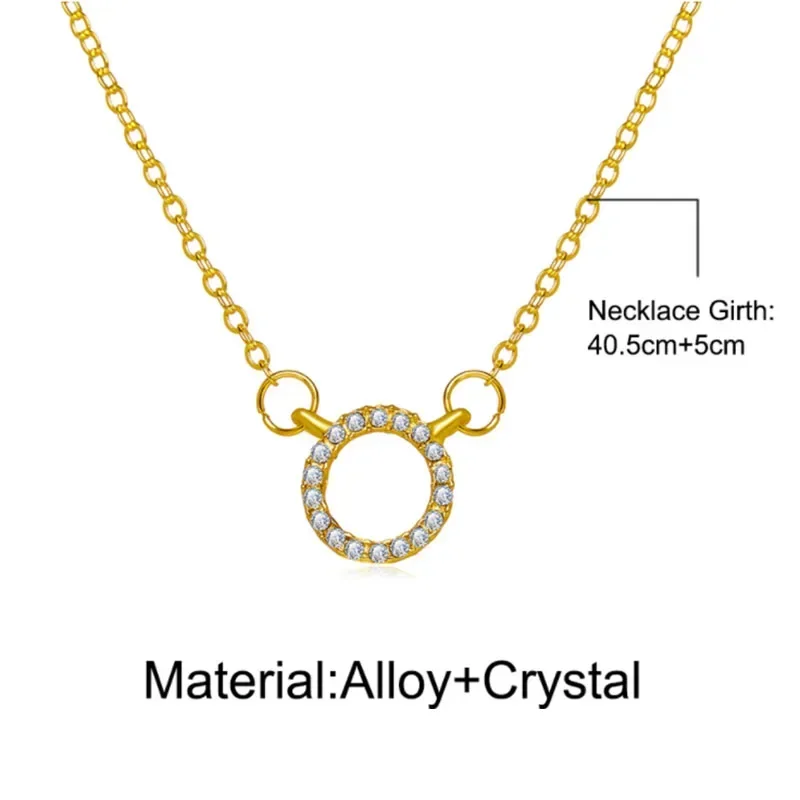 Delysia King  2021 new geometric clavicle chain creative retro simple full  circle necklace