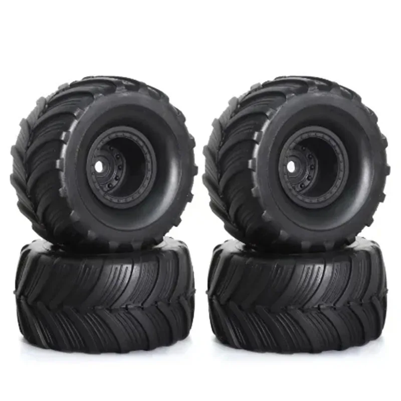 

4pcs 52mm 1.0" Monster Truck Wheel Rim Tires Set For 1/18 TRX4M 1/24 FMS FCX24 Axial SCX24 AX24 RC Crawler Car Upgrade Parts