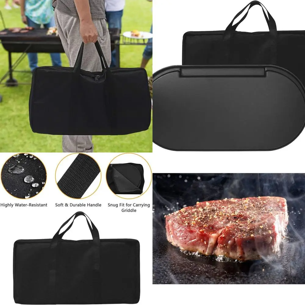 

Full-Size Nonstick Cast Iron Griddle for Coleman RoadTrip Swaptop Grills - Outdoor BBQ and Camping Accessory