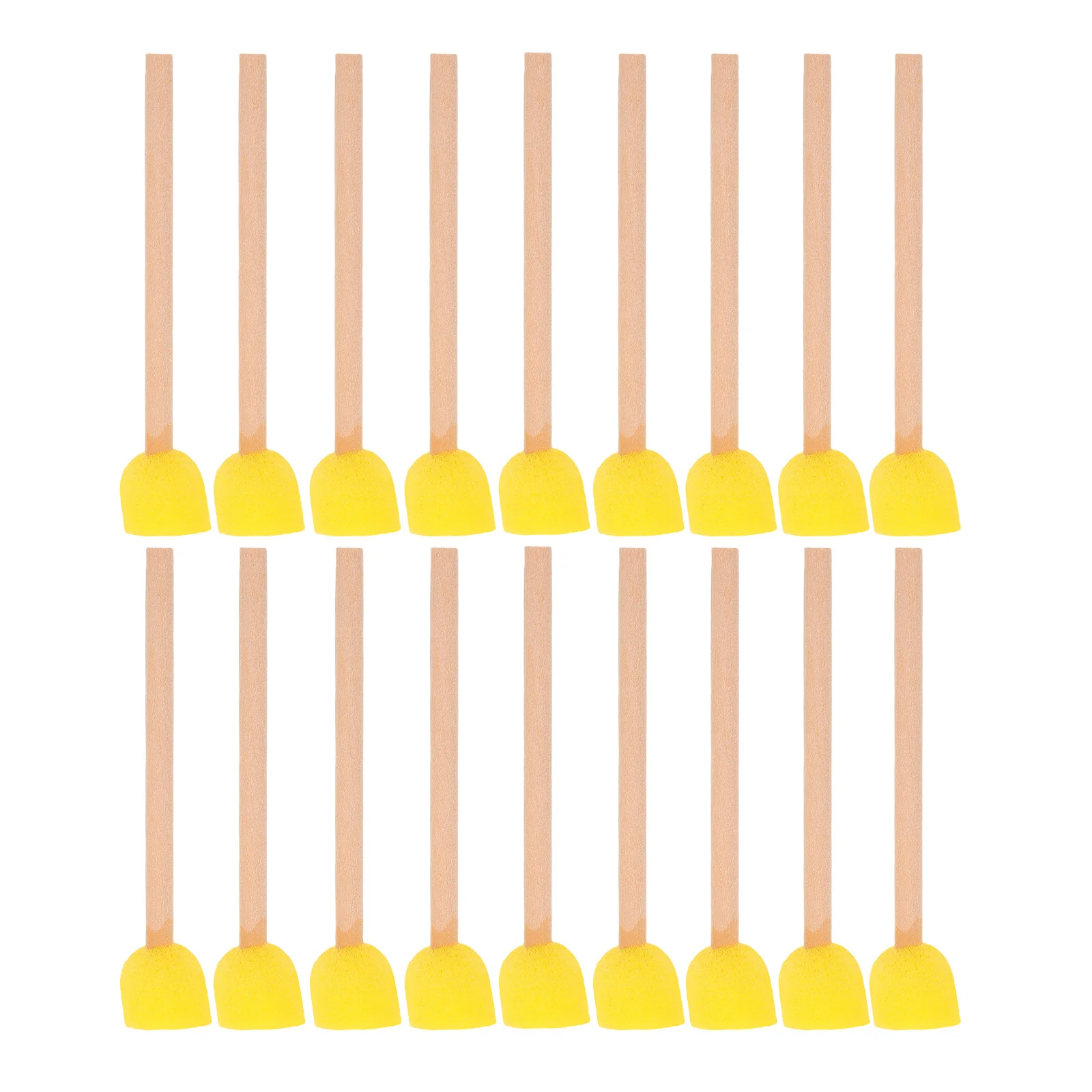 80pcs Round Sponge Painting Brushes 3Inch Wooden Handle Art Tools Craft Activities Classroom Supplies Reusable Paint