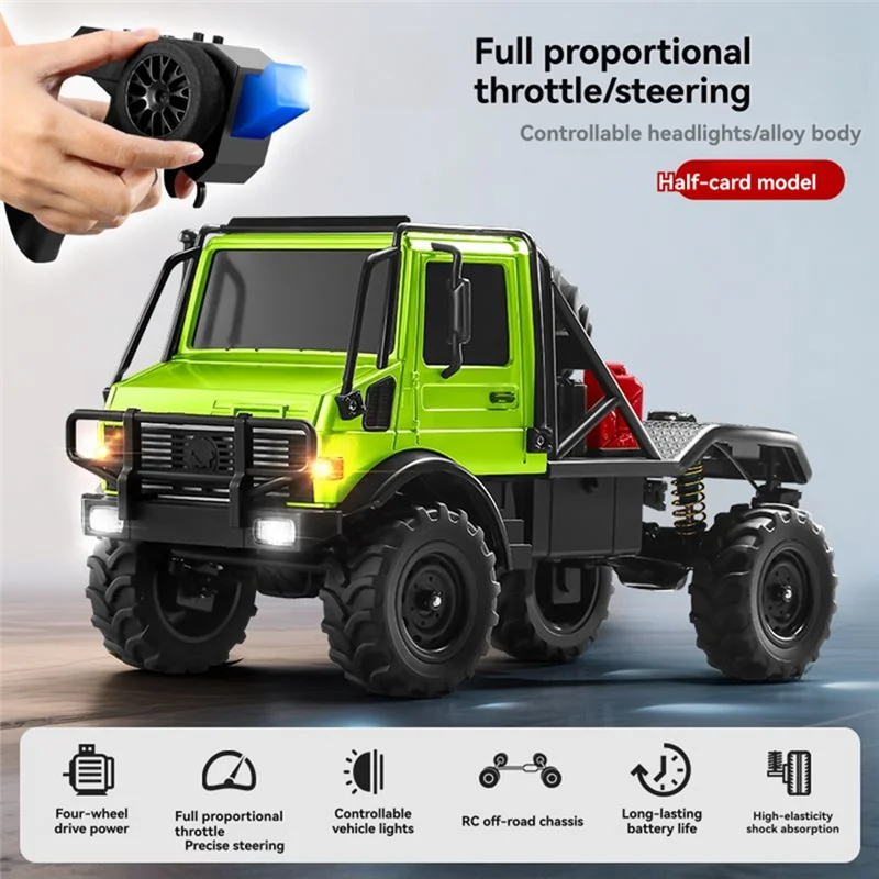 ABWE-MN333 U4000 RC سيارة 1/18 مقياس 4WD تسلق على الطرق الوعرة مركبة محاكاة ضوء معدني الجبهة الكهربائية التحكم عن بعد نموذج سيارة #5