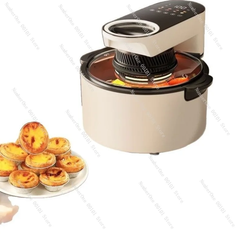 Home Kitchen Air Fryer Oven Combo Visible Window Large Capacity Electric Convection Roaster Oil Free Deep Fryer No Need Turning