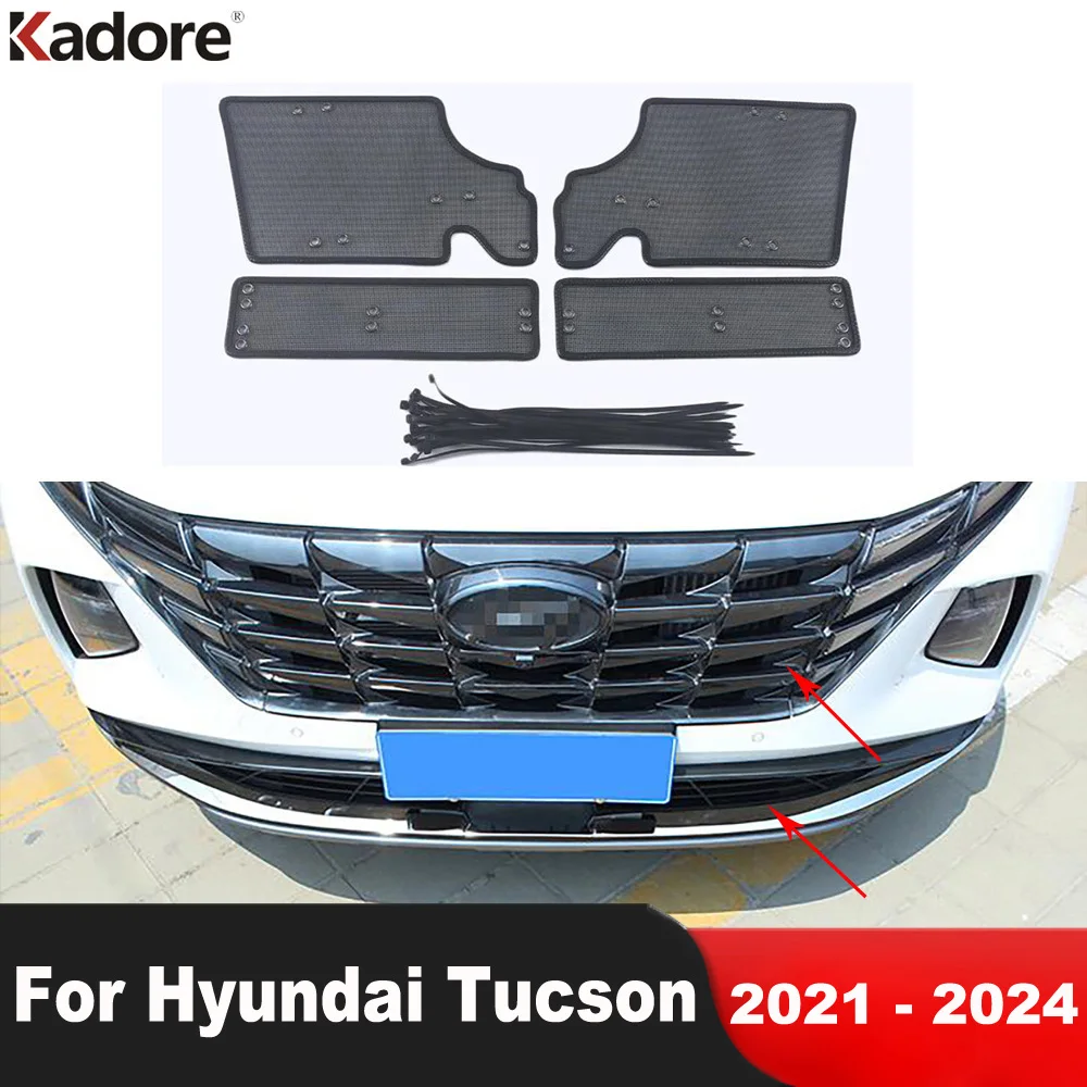 

Для Hyundai Tucson NX4 2021 2022 2023 2024: Сетка-сетка для защиты передней решетки от насекомых и пыли, аксессуары