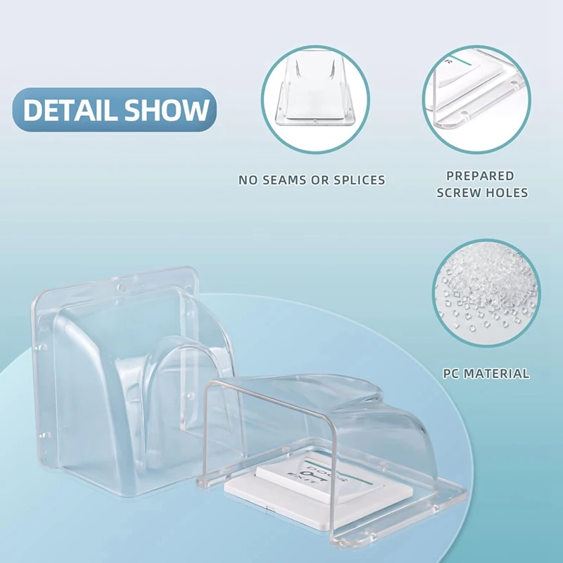 Model 86 Switch Waterproof Cover,Waterproof PC Rain Cover For Door Access Control Keypad Controller Rainproof Cover Durable