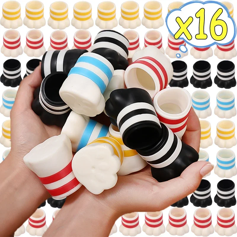 غطاء واقي لأرجل كرسي من السيليكون لمخالب القطط ، أغطية أرجل لطاولة الأثاث ، سجادة حماية أرضية مانعة للإنزلاق ، ديكور المنزل ، 16: 1