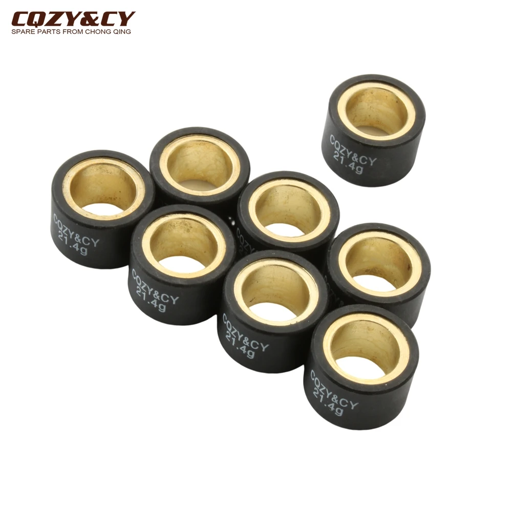 8pc Variator Racing Roller Weights 15g 18.6g 21.4g 25x17mm For Piaggio Beverly Tourer Eu3 400 X Evo X8 400cc Scooter