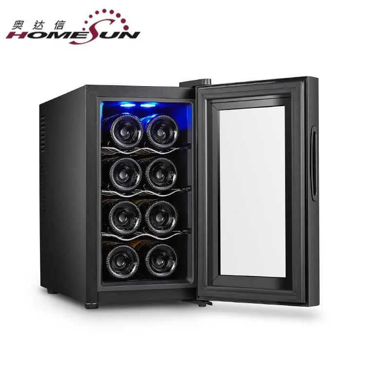 8 Bottle Semi Conductor Peltier Thermoelectric Cabinet Semiconductor Electric Mini Refrigerator Wine Cooler