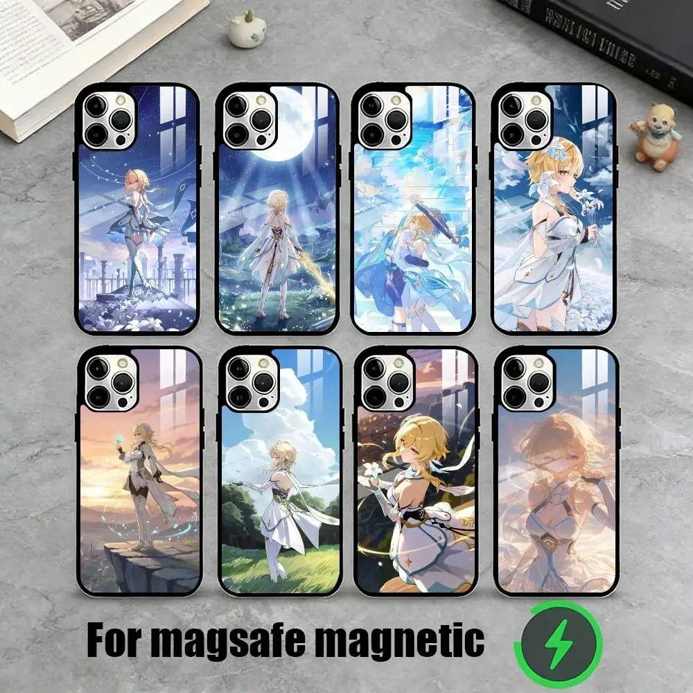 

L-Lumine Traveler Female Character Phone Case For iPhone17,16,15,14,13,12,11 Plus,Pro Magnetic with Magsafe Wireless Charging