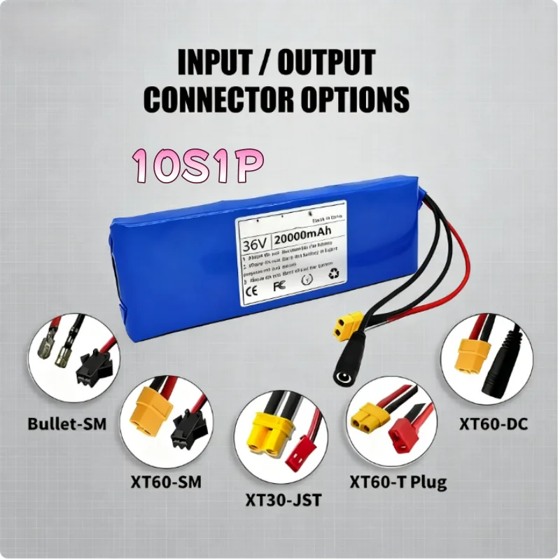 

10S1P 36V 20Ah Lithium Ion Battery Pack with 20A BMS for Bicycle Scooter , 500W Power Rechargeable E Vehicle Battery