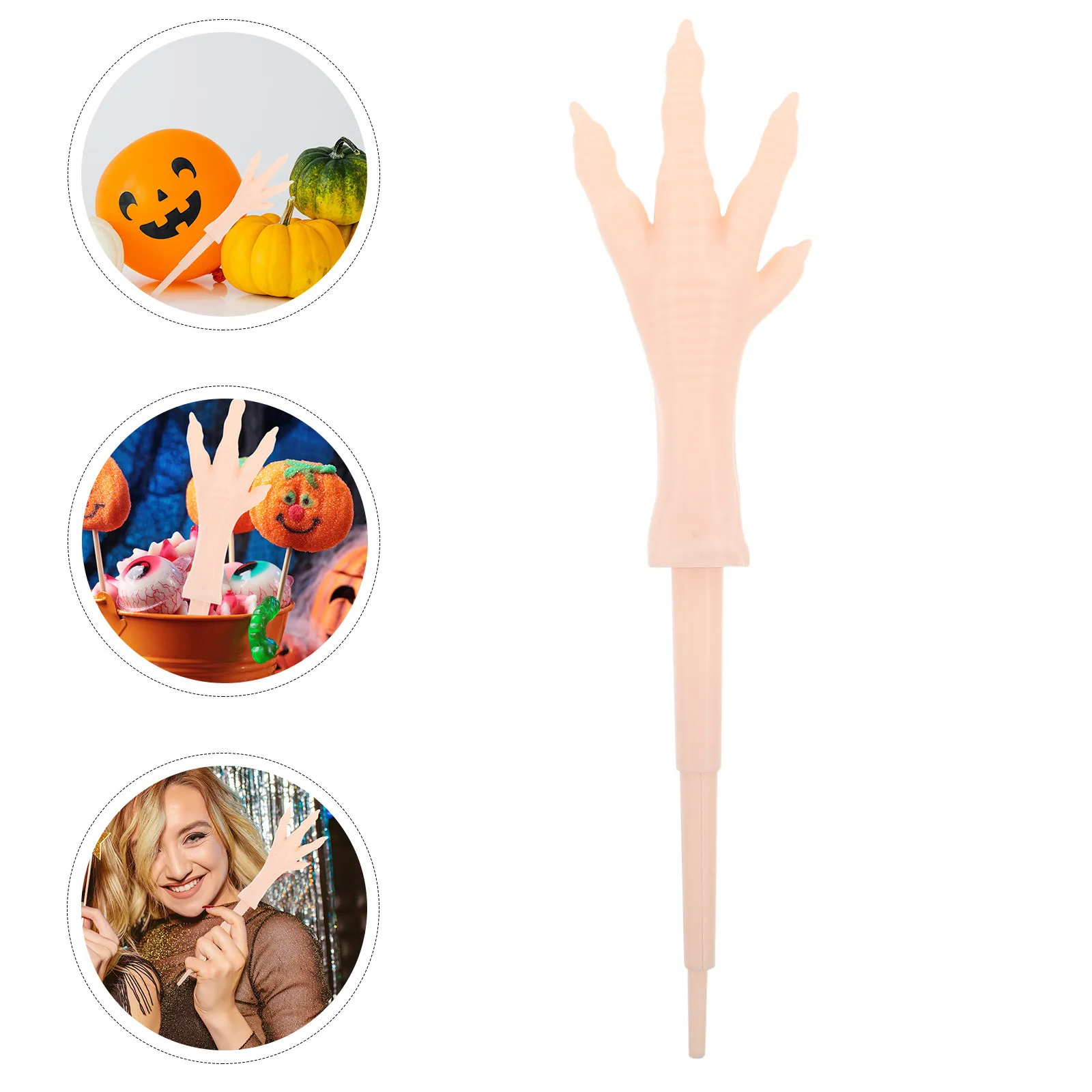 

Extendable Chicken Claw Prank Accessory Realistic Fake Chicken Feet Desk Ornament Novelty Humor Pointer for Friends Gatherings