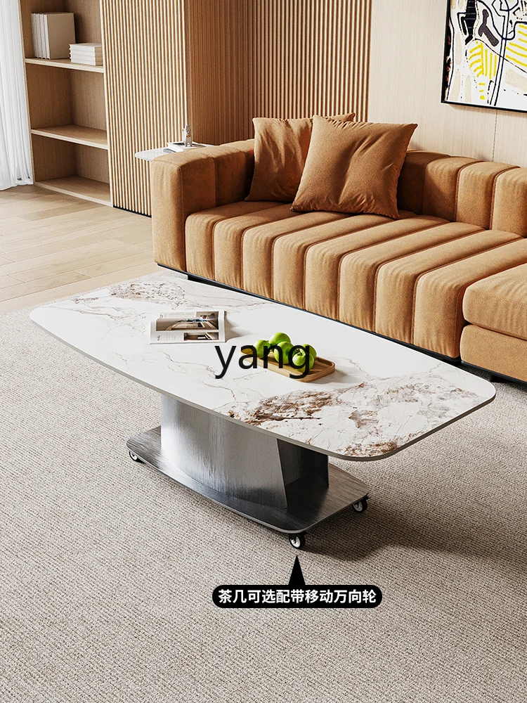 LHM   lift coffee table dining table dual-purpose small apartment rock slab table living room household multi-function