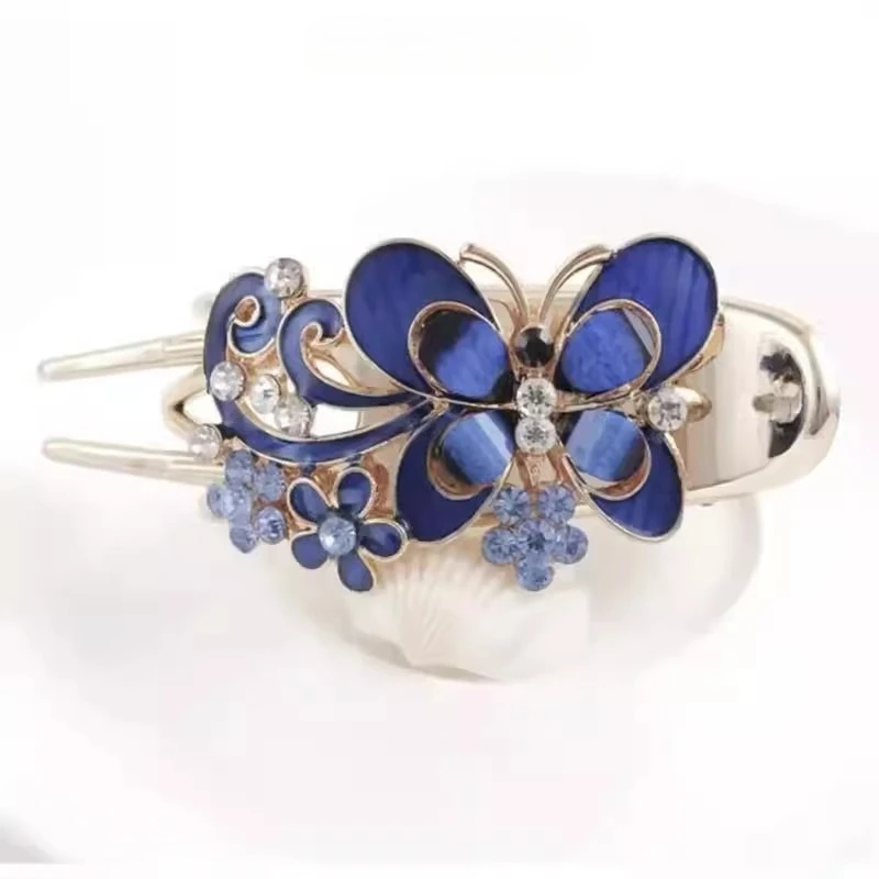 

Female Hairpins Alloy Flower Butterfly Decorate Small Hair Clip 9CM Women Head DiscTemperament New Headwear Hair Accessories