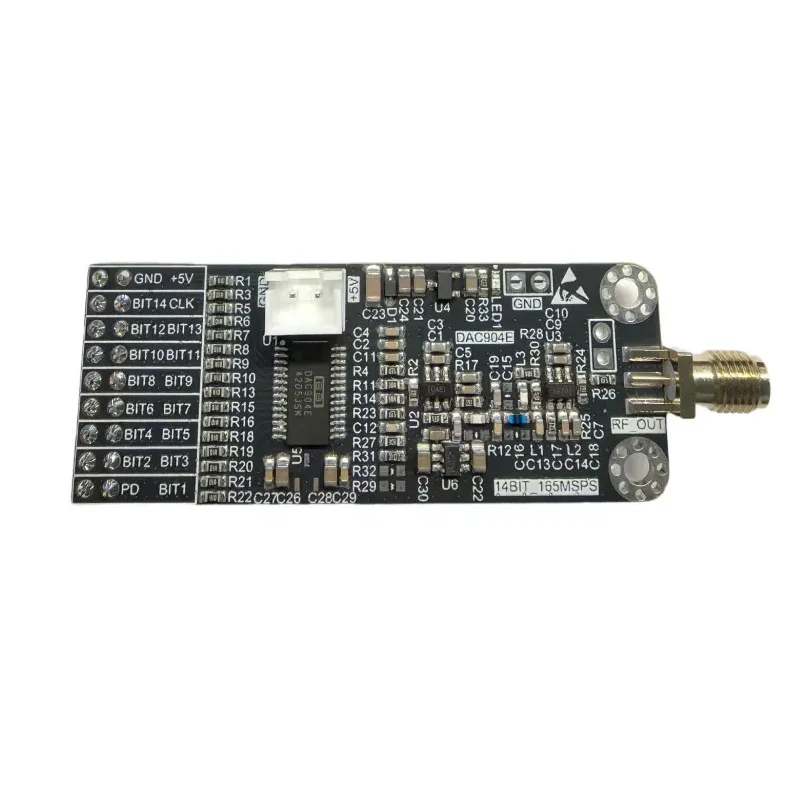 DAC904E 14-битный высокоскоростной модуль ЦАП с частотой 165 Мсэм/с, параллельным интерфейсом, выходом ±3,25 В для синтеза сигналов и формирования форм сигналов на базе FPGA.
