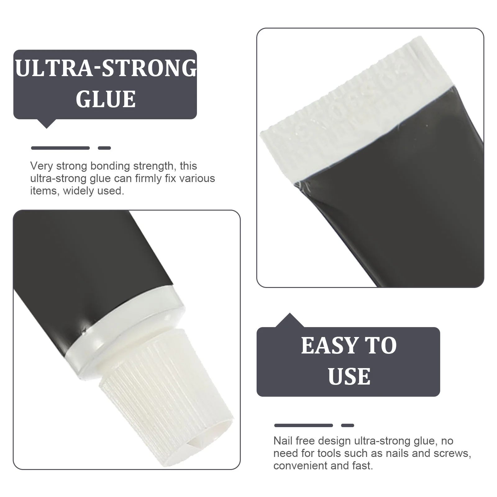 20pcs Ultra-Strong Adhesive Glue Nail-Free Multi-Surface Fast-Drying Universal Ceramic Tile Metal Bonding Glue
