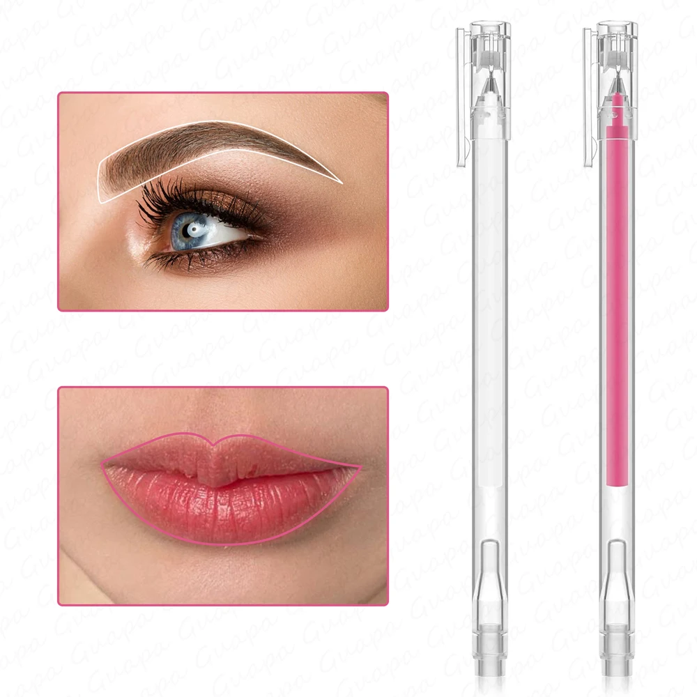 Microblading Brow Mapping Pen Eyebrow Lip Mark Gel Pen for Tattoo Permanent Makeup Position Mapping Mark Tools