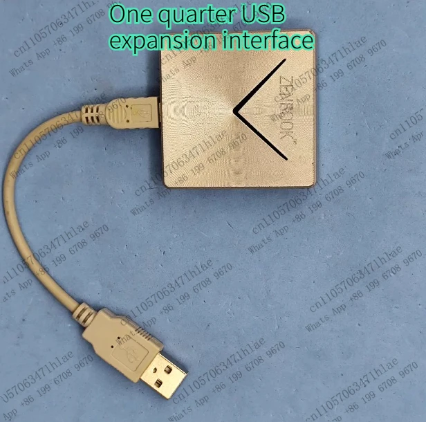 HUB, 1-to-4 USB Expansion Port, Connects to Computer with V-Shaped Blue Indicator Light, Tested OK