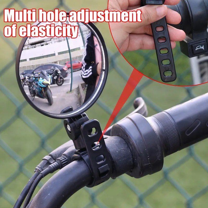 Rear View Mirrors for Road Bike Motorcycle Rearview Mirror 360 Rotation Universal Bicycle Adjustable Round Ellipse Accessories