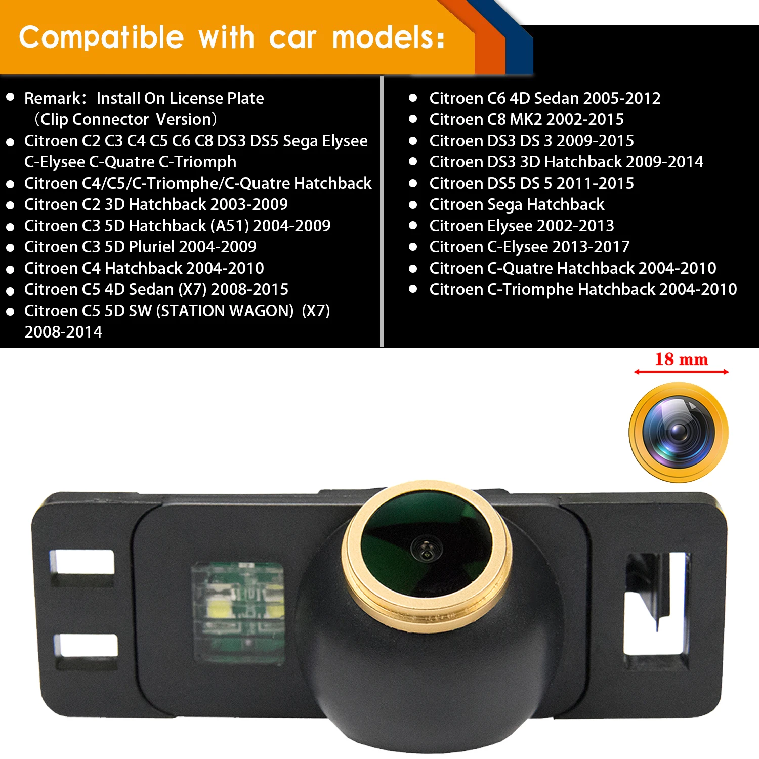 HD 720P Rear View Camera for Nissan Qashqai Kicks X-Trail 2008-2012 Citroen C4/C5/C-Triomphe/C-Quatre Peugeot 307 307CC MG3 607