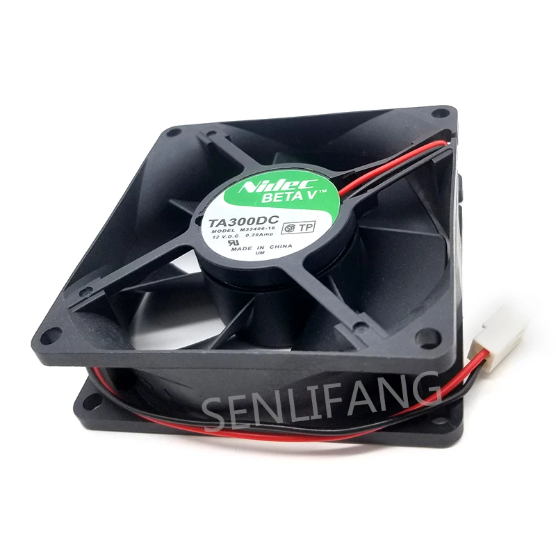 Well Tested New Cooler TA300DC M33406-16 For Nidec Server Cooling Fan DC 12V 0.29A 80x80x25MM 2-Wire