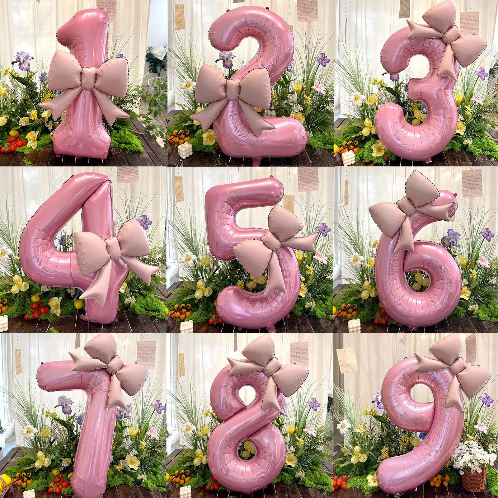 1PC Pink Number-Sha…