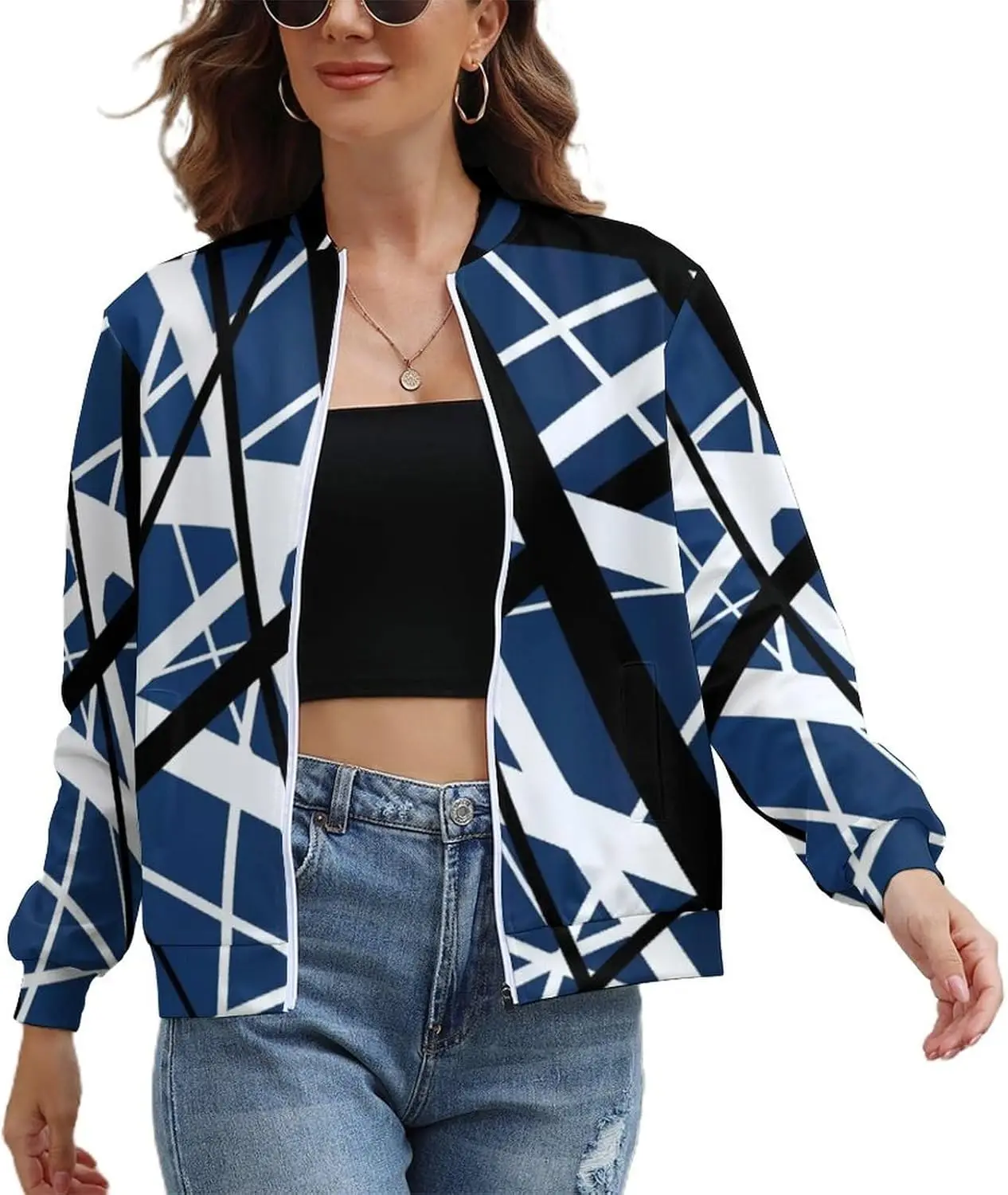 

Jacket Woman Zipper Coat Vintage Jackets Casual Windbreaker Tops Fashion Clothes
