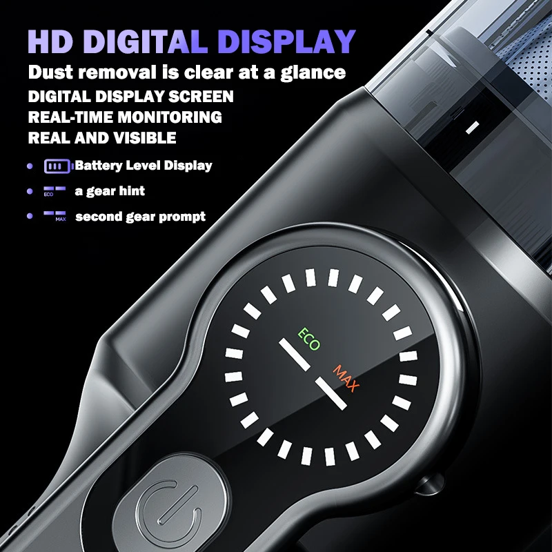 Car Vacuum Cleaner, High-Power Handheld with One-Button Dust Ejection & Large Suction