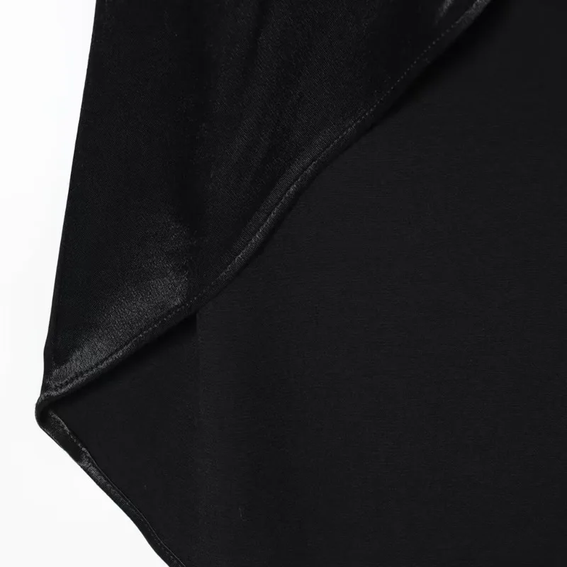 HKSH Spring Autumn New Women's Dress Turtleneck Pullover Long Sleeves Irregular Hem Oversized Elegant Ins Casual Dresses HK15804