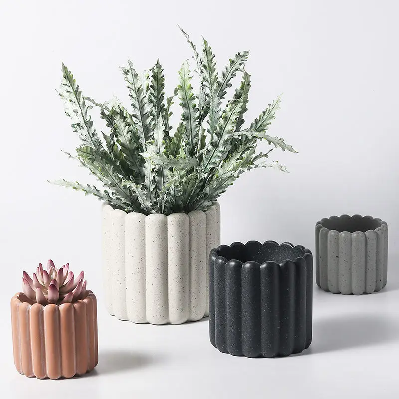 

1PC Cement Flower Plant Pot Grass Planter Pot Indoor Outdoor Flower Pots Cover Plant Containers for Plantable Plants Originality