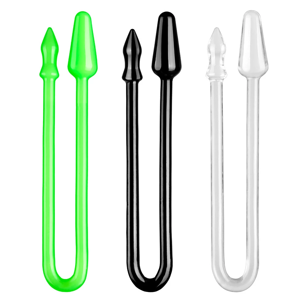 Extral Long Anal Plug Double Heads Dildos With Different Shape Heads Soft And Flexible Adult Sex Toys For Women Men Masturbation