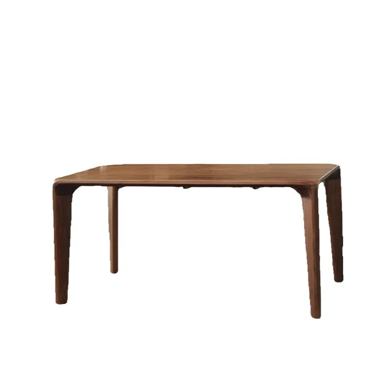 

North American black walnut dining table, modern simple Nordic solid wood cherry wood rectangular table