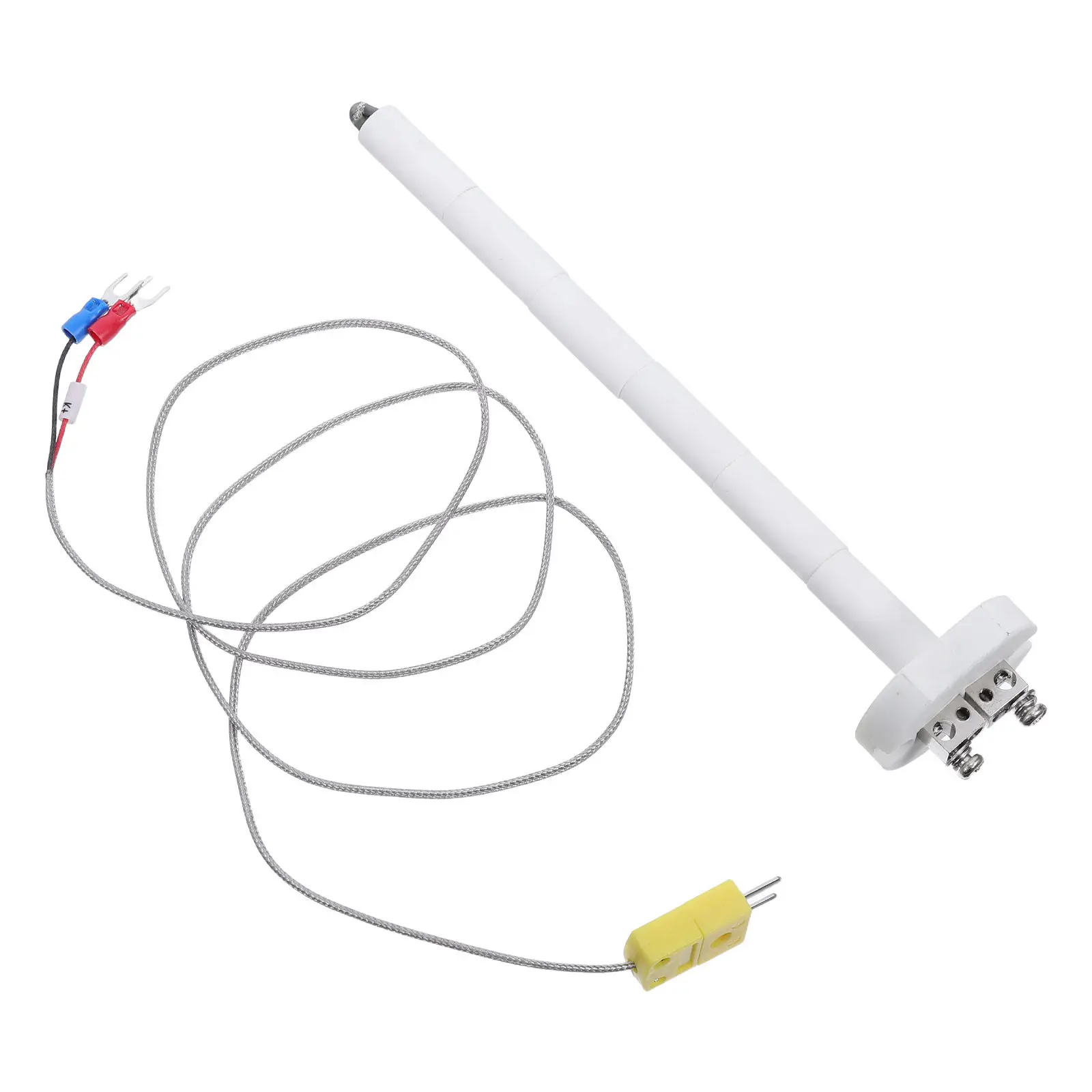 1Set K-Type Ceramic Kilns Thermocouple Furnace Probe Temperature Sensor Heat Resistant Core 3.3ft Wire Muffle Oven High