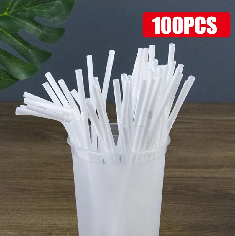 50-1000 Stuks Rietjes Kleurrijke & Zwarte Rietjes Flexibele Bruiloft Feestartikelen Rietjes Keuken Groothandel